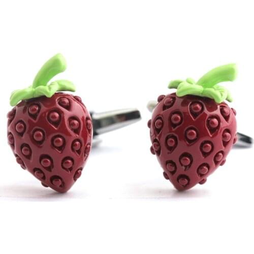 Strawberry modelling paint printing cufflinks shirts cufflinks cuff free shipping