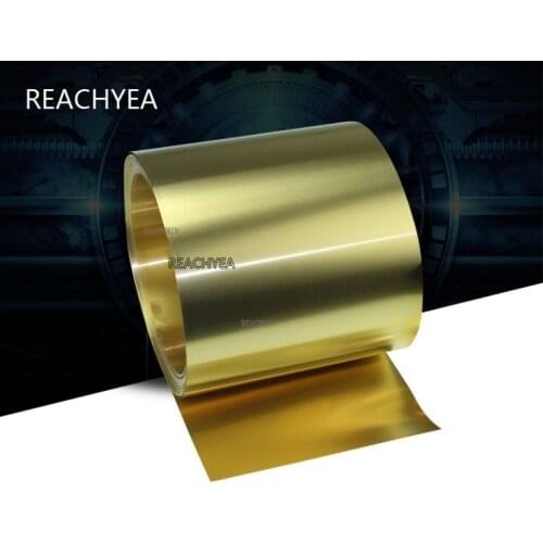 1Meter/Roll Thin Brass Sheet Foil Plate Strip Thickness 0.01/0.02/0.03/0.05/0.1/0.2/0.3/0.5mm x 100mm x 1000mm