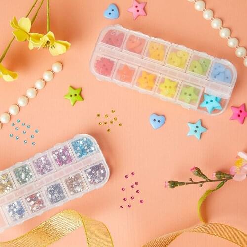 1PC Plastic Storage Jewelry Box Compartment Adjustable Container For Beads Earring Box For Jewelry Rectangle Box Case
