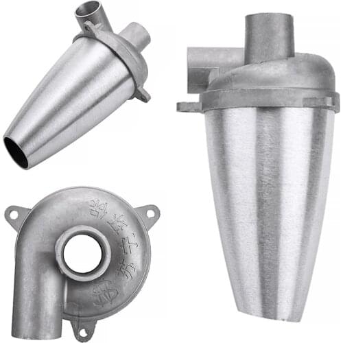 1Pc Silver Cyclone Dust Filter Aluminium Cyclone Dust Separator Collector Vacuums Cleaner