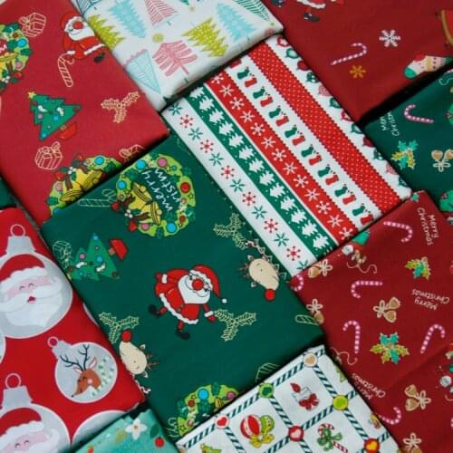 160x50cm Christmas Twill Cotton Fabric, Handmade Bag Tablecloth Hanging Curtain Clothing Background Cloth