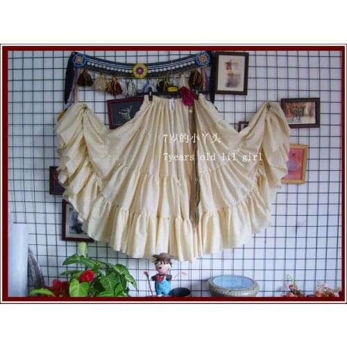 4Tiered 20yards100%Cotton Tribal Belly Dance Skirt EM08