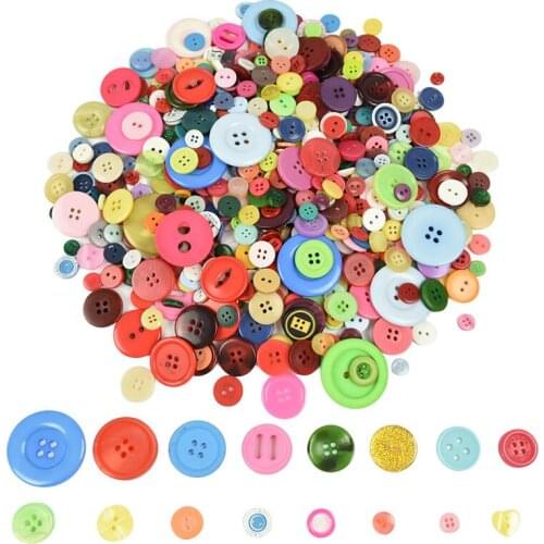 50/100g 10mm-30mm Mix Color Resin Buttons Round Sewing Button For DIY Apparel Dolls Crafts Garment Decor Scrapbooking Accessorie