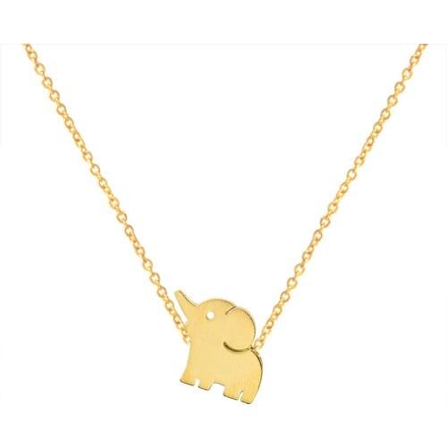 Good Luck Amulet Baby Elephant Friendship Necklace Women Jewelry Stainless Steel Dainty Chain Best Gifts For Her Collier Femme