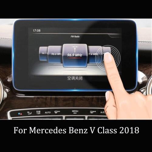 Car Tempered Glass Film Protector Navigation Screen Protector Sticker Accessories For Mercedes Benz V Class 2018 V260 V260L