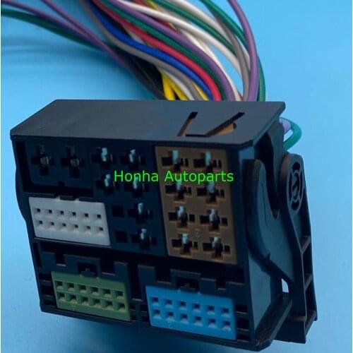 10/20/50 pcs Car Multimedia Host Navigation Bluetooth Radio Plug Connector 52 pin 8X0 035 444 3B7 035 447 with 15cm 20AWG wire