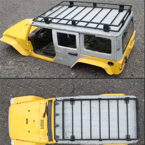 Roof Rack Luggage Carrier for 1/10 Wrangler Pajero Top Storage Exterior RC Crawler Car Parts Accessories