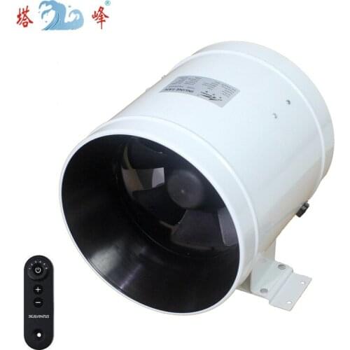 Wireless remote control 6 Inch mixed flow fan exhaust ventilation fan powerful duct greenhouse bathroom fan