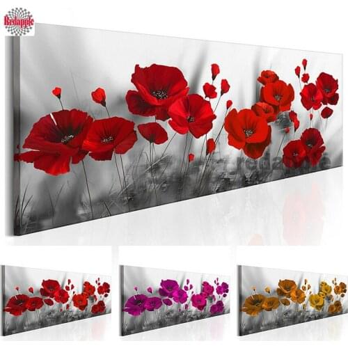 Large,poppies,Diamond Embroidery,5D,Full,diamond painting kits,DIY,Rhinestone,Mosaic diamond,Cross Stitch,icon,Home decoration
