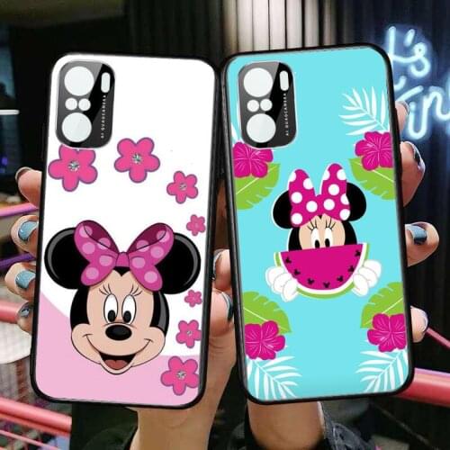 Purple Minnie Mouse Phone Case For xiaomi redmi POCO F1 F2 F3 X3 Pro M3 9C 10T Lite NFC Anime Black Cover Silicone Back Prett mi