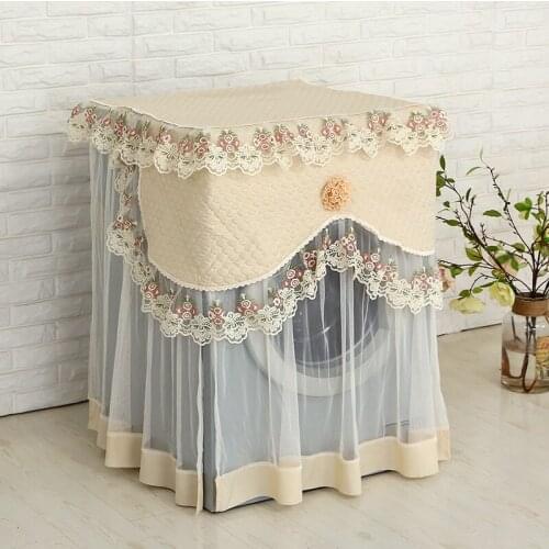 Floral Style lace Washing Machine Cover 60*60*85cm Dust proof protector Washing machine protective cover