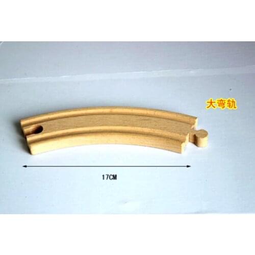 D541 curved wooden track suitable for train series 2pcs/LOT Compatible with BRIO wooden train tracks child toys