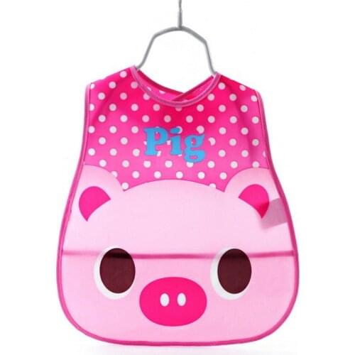Baby Kids Cute Cartoon EVA Waterproof Silicone Children Bibs Boys Girls Infants Burp Clothes Feeding Care AN88