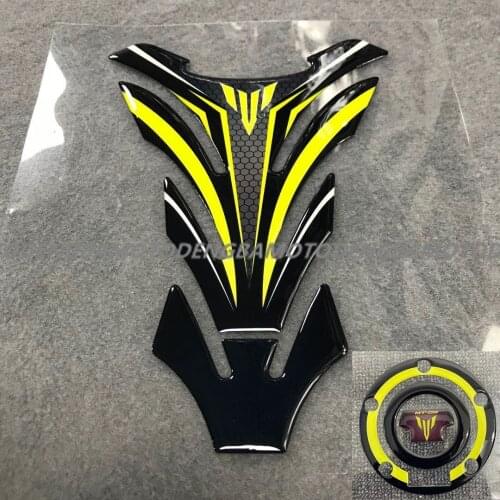 For Yamaha MT09 FZ09 Gas Cap Raised Fuel Tank Pad Reflective Stickers Emblem Protection