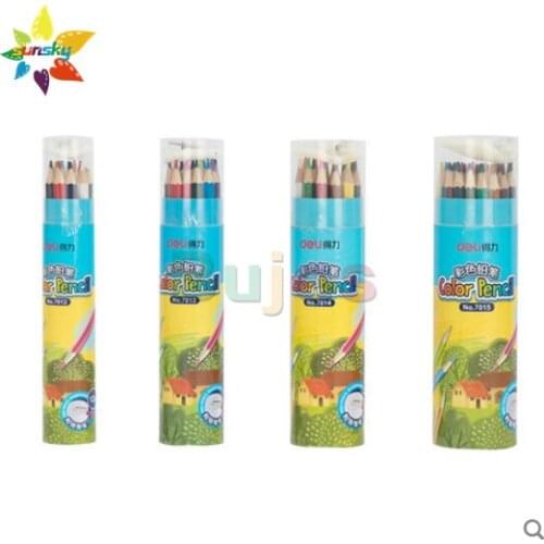 Deli 12/18/24/36 color Hexagon colored pencil painting oil colored lead pencil children students painting graffiti art supplies