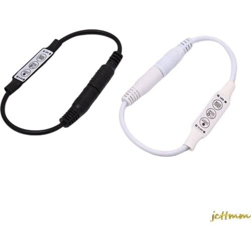 Hot New DC 12-24V 6A 3 Keys Mini Led Dimmer Controller 72W With Male Female DC Connector 1PC