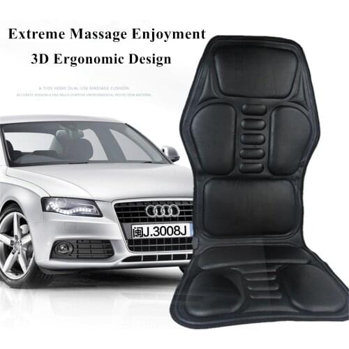 Car Home Office Full-Body Massage Cushion Heat Health Care Vibrate Mattress Back Neck Massage Chair Relaxation Car Seat 12V