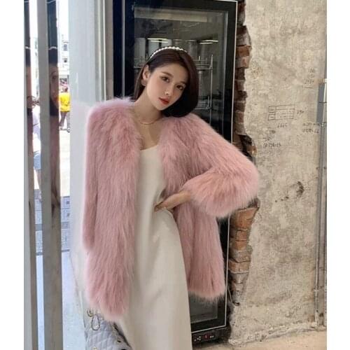 Fur Coat Faux Fur Coat Jacket Women Womens Winter Coats 2021 Female Coat Winter Solid Fashion Natural Mink Fur Coat Plus Velvet