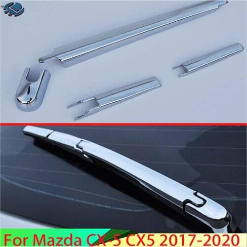 For Mazda CX-5 CX5 2017 2018 ABS Chrome Rear Window Wiper Arm Blade Cover Trim Overlay Nozzle Molding Garnish
