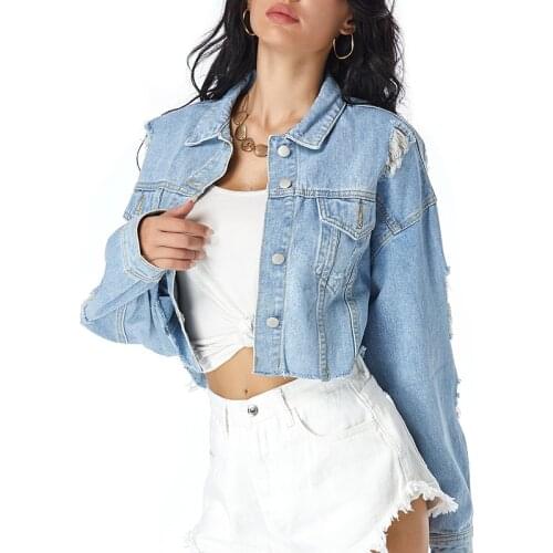 Autumn womens denim jacket womens coat coat single-breasted short denim womens coat coat 2021 clothing