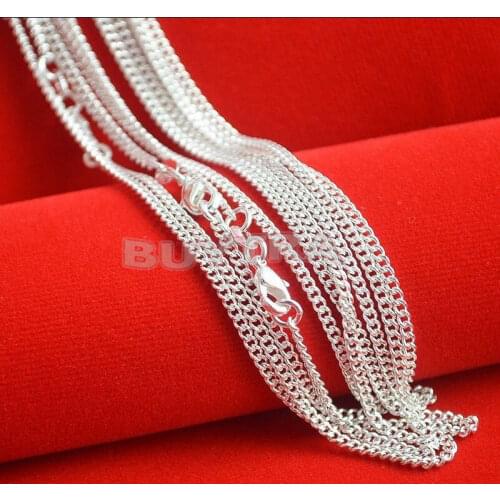 Hot sale 1pcs Flat Curb Chain Necklace
