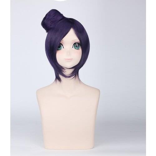 Cosplay Naruto NARUTO Xiao Angel Xiao Nan Dark Purple Sos Wigs Long Straight Hair Wigs high temperature Silk Wigs