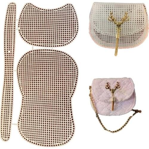 Knitting Weaving Mesh DIY Crafting Purse Bag Accessories Plastic Mesh Canvas Sheets Purse Making Supplies DIY Hok Bag Trim Tool