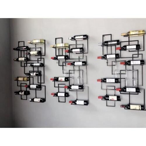 10 Bottle Simple Modern Red Wine Rack Wall Mount Hanging Living Room Wine Cabinet Screen Display Rack Creative Hanging Wine Rack
