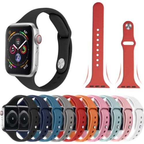 Silicone Band for Apple Watch 38mm Series 4/3/2/1 Sports Apple Watchband 44mm iWatch Belt Band 42mm iWatch Bracelet Straps 40mm