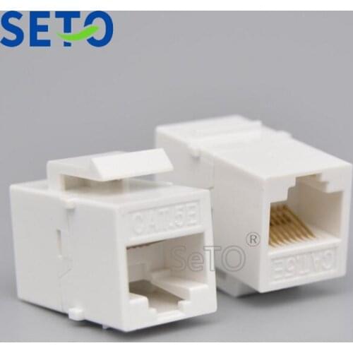 SeTo RJ45 Cat5e Module Female to Female Network Connector Keystone For Wall Plate Socket