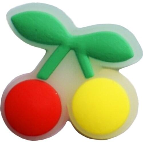 10 pcs Colorful Fruit Sunflower Mushroom Carrot Night Light Glowing In The Dark Gibitz Charms Promotional Gift Bracelet Ornament