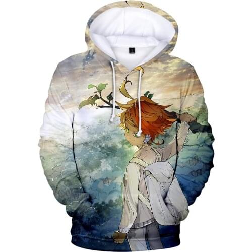 Popular The Promised Neverland 3D Hoodies Men Women New Fall Fashion Hot Anime 3D Hoody The Promised Neverland Sweatshirts coats