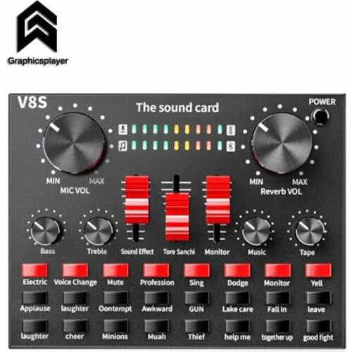 Bluetooth USB sound card live broadcast equipment Web live entertainment for mobile phone/PC