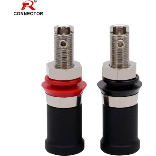 1Pair R Connector Brass Nickel Plated Horn terminal Speaker terminal Audio amplifier socket Factory direct sales HIFI part