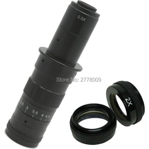 10X~360X Adjustable Magnification 25mm Zoom C-mount Lens 0.7X~4.5X Industry Microscope HDMI VGA USB Camera Eyepiece Magnifier