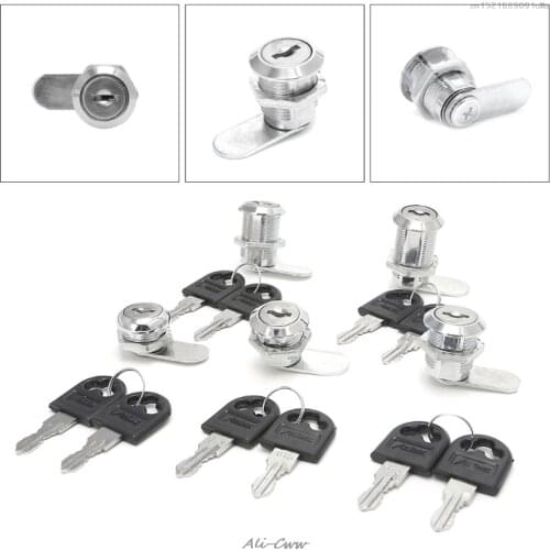 2018 10-30mm Cam Lock Filing Cabinet Post Mailbox Drawer Cupboard Locker 2 Key