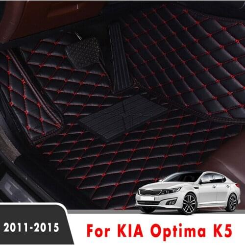 LHD Car Floor Mats Interior Waterproof Leather Carpets For KIA Optima K5 2015 2014 2013 2012 2011 Auto Accessories Custom Rugs