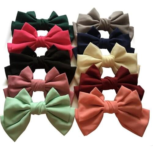 7 inch Large Women Fashion Chiffon Bows Girls Adult Fabric Bows without Clips 3 layer Beauty Bows 10pcs/lot