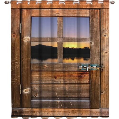 Wood Plank Door Window Treatments Curtains Valance Decor Bathroom Indoor Kids Window Treatment Sets Curtains And Drapes Party