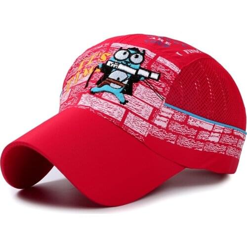 Kids Lightweight Quick Drying Sun Hat Airy Mesh UV Protection Caps Trucker Hat Toddler Adjustable Snapback Baseball Cap