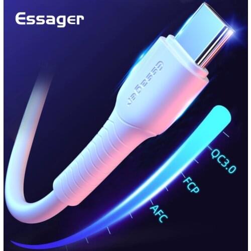 Essager Lidun Data Cable 3A Fast Charge Data Cable Mobile Phone Data Cable Type-c Cellphone data line Digital Cables