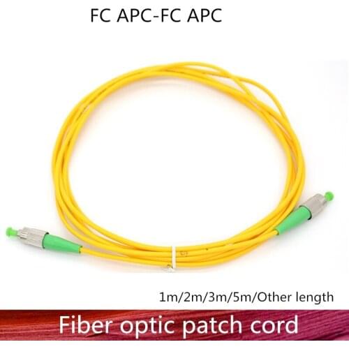 FC/APC to FC/APC Fiber Optic Patch Cord Cable LC-LC 1m/3m/5m/10m/20m/30m Jumper Single Mode Simplex Fiber Optic Patch Cord