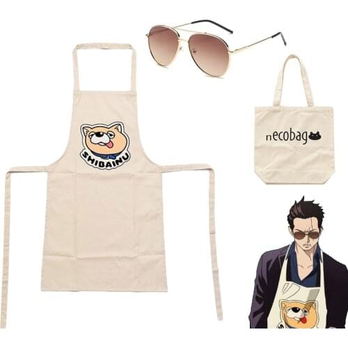 Anime The Way of the Househusband Tatsu Cosplay Apron Gokushufudo Sun Glasses Bag Bear Printing Immortal Dragon Accessories Prop