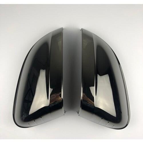 Tungsten Steel Black Side Wing Mirror Caps Fit For Audi A4 A5 B9 Allroad Quattro S4 S5 2017-2018 Car Mirror Covers Material