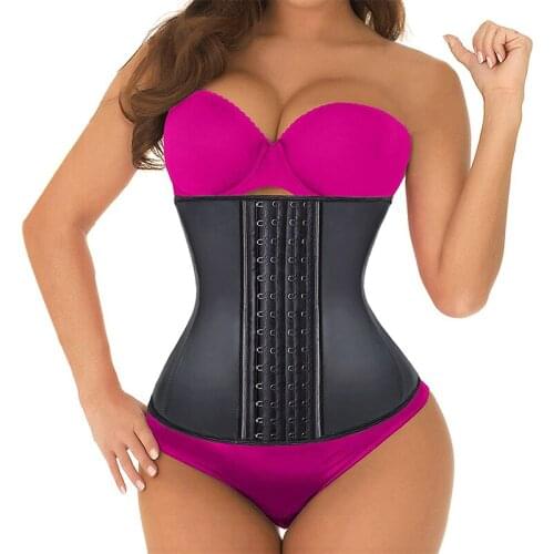 Burvogue Women Corset Waist Trainer Latex Corset Waist Control Corset and Bustier Steel Bone Underbust Slimming Shaper Corselet