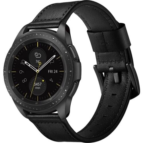 For samsung gear s3 frontier classic band 20mm 22mm leather wrist strap for Galaxy watch 46mm/galaxy watch active 2 40mm 44mm