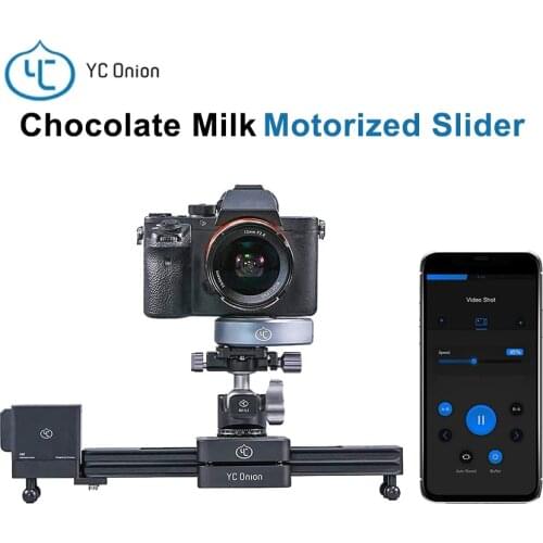 YC Onion Chocolate Milk Mini Camera Motorized Slider Retractable Slider APP Control for DSLR Camcorder Shooting SmartPhone GoPro