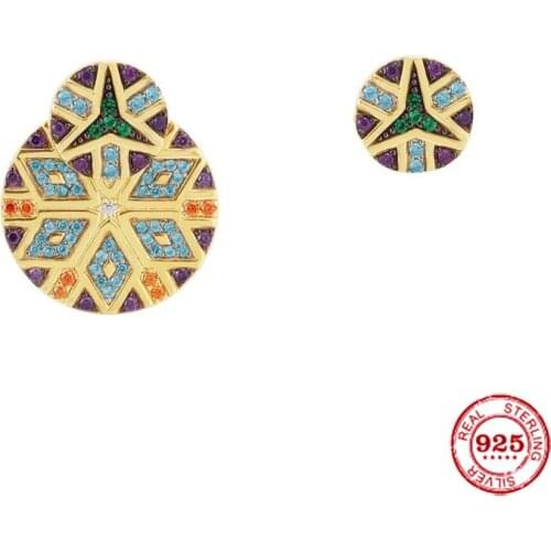 Fashion Charm Copy 1:1 Copy, Asymmetric Multicolor Underlobe Earring And Its Stud Women Luxury Jewelry Gift