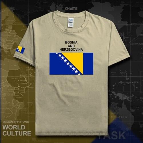 Bosnia and Herzegovina men t shirt 2018 jersey nation team tshirt 100% cotton t-shirt clothing tees BIH Bosnian Herzegovinian 02