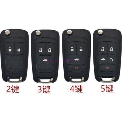 By DHL or Fedex 200pcs Flip Folding Key Shell For Chevrolet Cruze Remote Key Case Keyless Fob 2 3 4 Button blade Car Key Cover